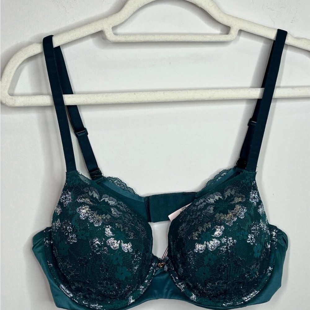 Body by Victoria Elegant Teal Lace Bra 38C